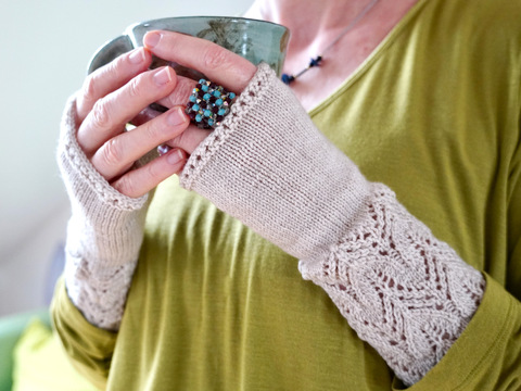 Handstulpen Armstulpen "Tulips", Strickanleitung, Größe S - L