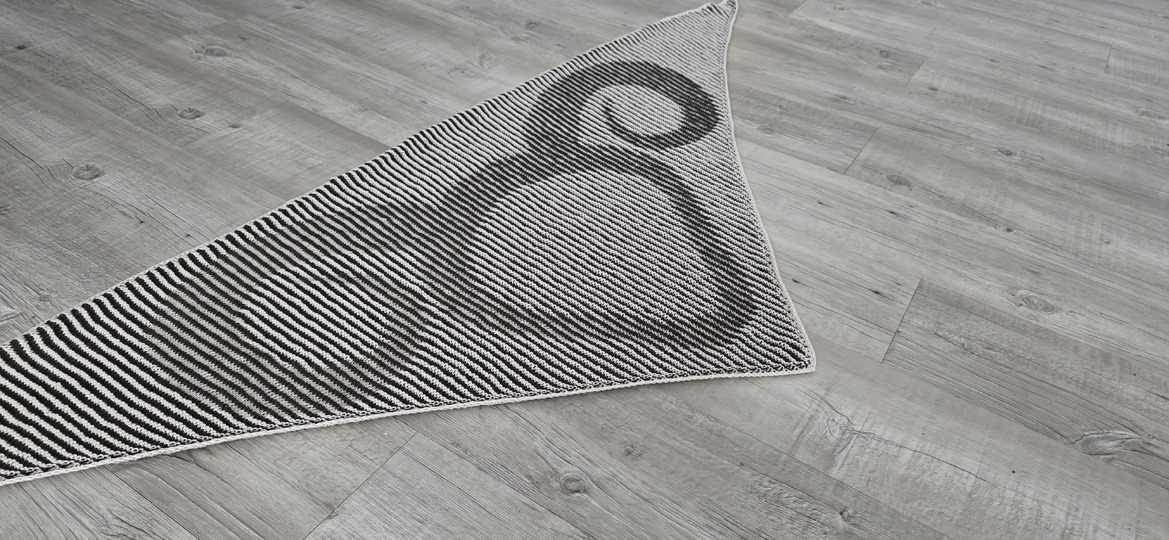 Aries, Shadow Knitting, Illusion Knitting, Motif Shawl