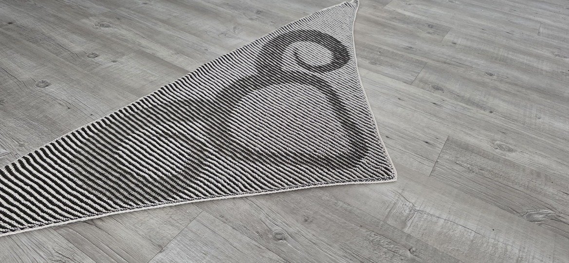 Aries, Shadow Knitting, Illusion Knitting, Motif Shawl