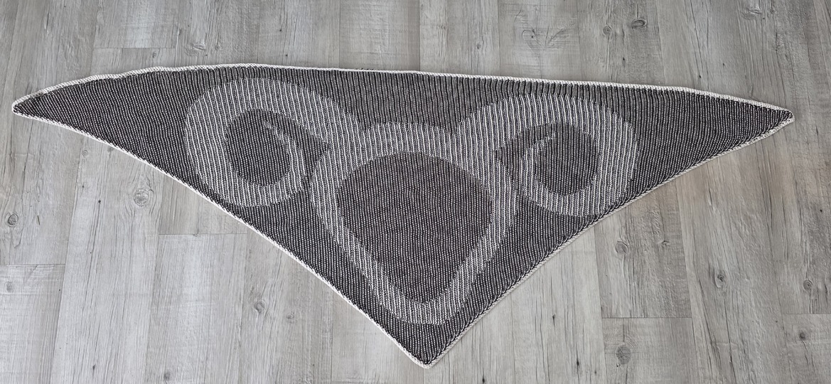 Aries, Shadow Knitting, Illusion Knitting, Motif Shawl