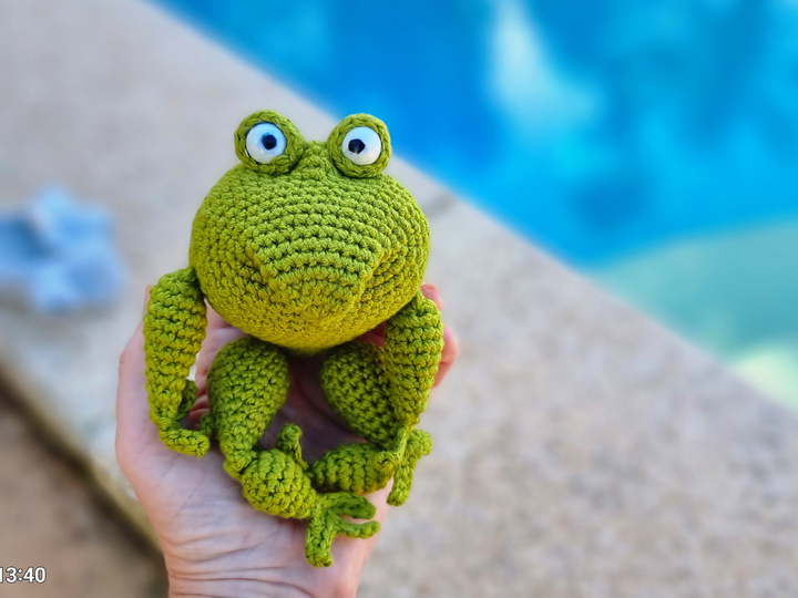 P19 Häkelanleitung Frosch mit Jacke, Amigurumi ,Schlüssel-,Taschenanhänger