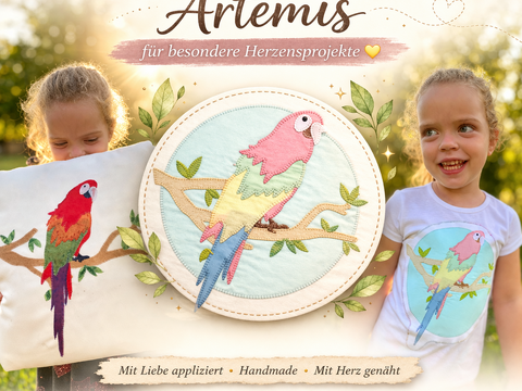 Applikationsvorlage Papagei Artemis