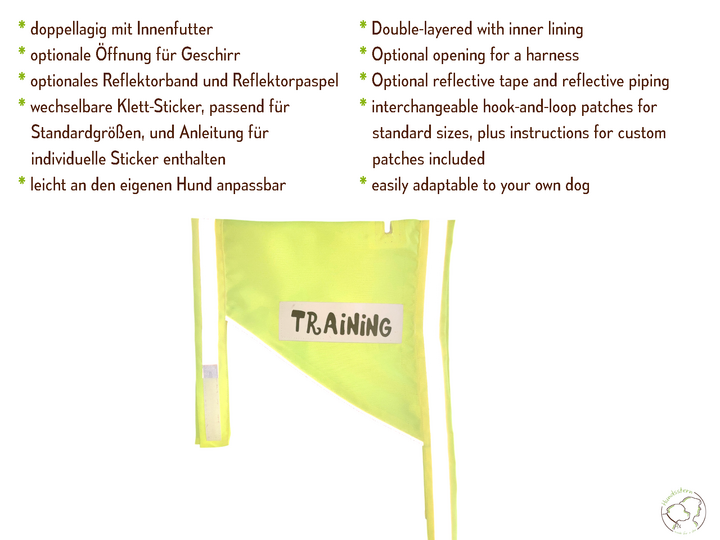 SPARKIE Safety Vest in 6 sizes + PawPATCH Hook&Loop Patches. Sewing Pattern