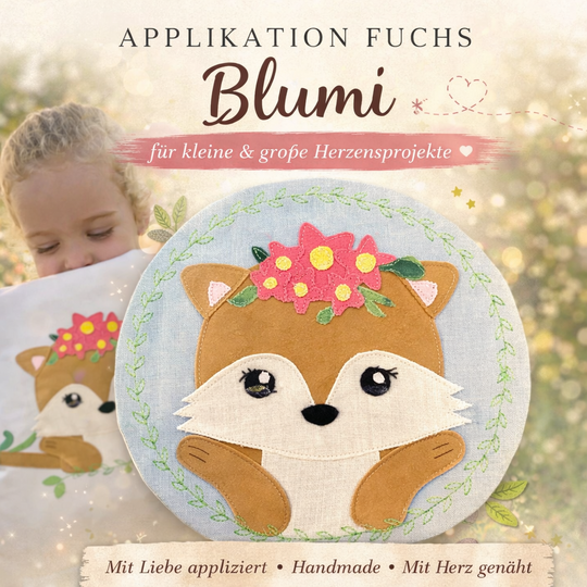 Applikationvorlage Fuchs Blumi