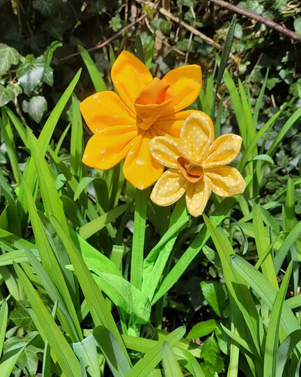 Zimmerpflanze "Frieda Osterglocke" (Schnittmuster und Nähanleitung)