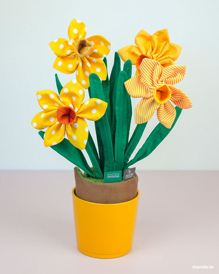 Zimmerpflanze "Frieda Osterglocke" (Schnittmuster und Nähanleitung)