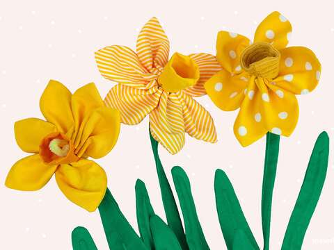 Zimmerpflanze "Frieda Osterglocke" (Schnittmuster und Nähanleitung)