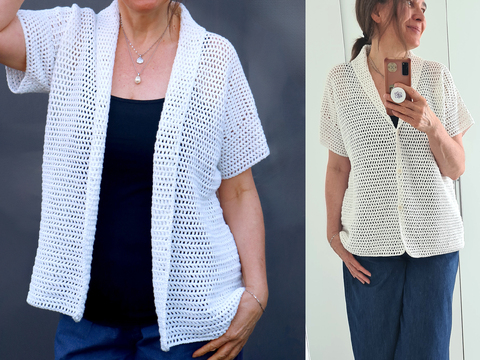 Cardigan, Shirt “Selma” – Unisex Summer Shirt Crochet Pattern