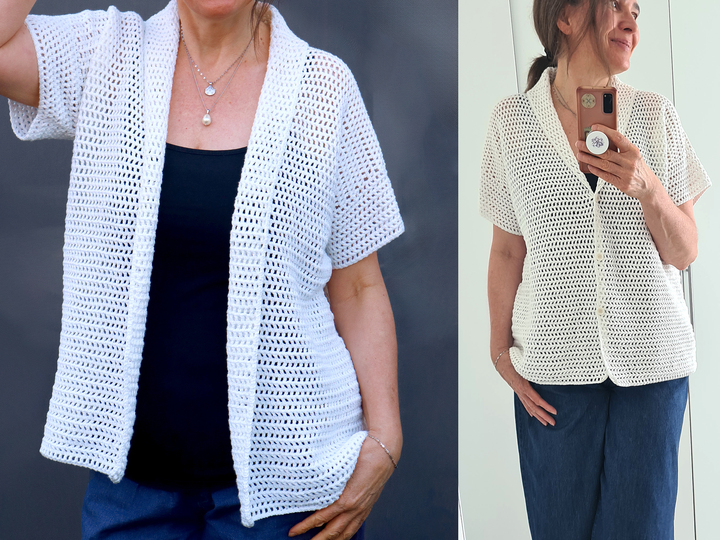 Cardigan, Shirt “Selma” – Unisex Summer Shirt Crochet Pattern
