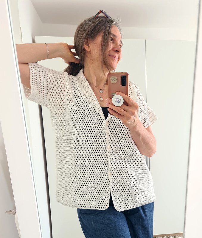 Cardigan, Shirt „Selma“ – Unisex-Sommerhemd Häkelanleitung - Bild 6