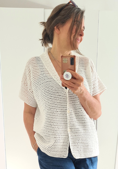 Cardigan, Shirt „Selma“ – Unisex-Sommerhemd Häkelanleitung