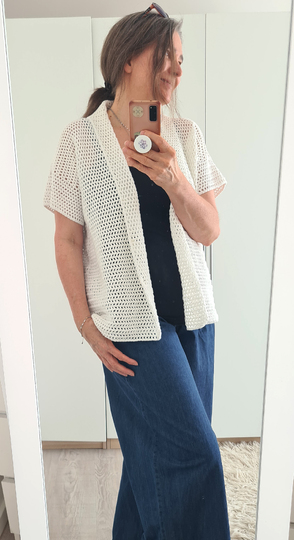 Cardigan, Shirt “Selma” – Unisex Summer Shirt Crochet Pattern