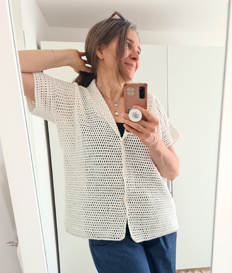 Cardigan, Shirt “Selma” – Unisex Summer Shirt Crochet Pattern
