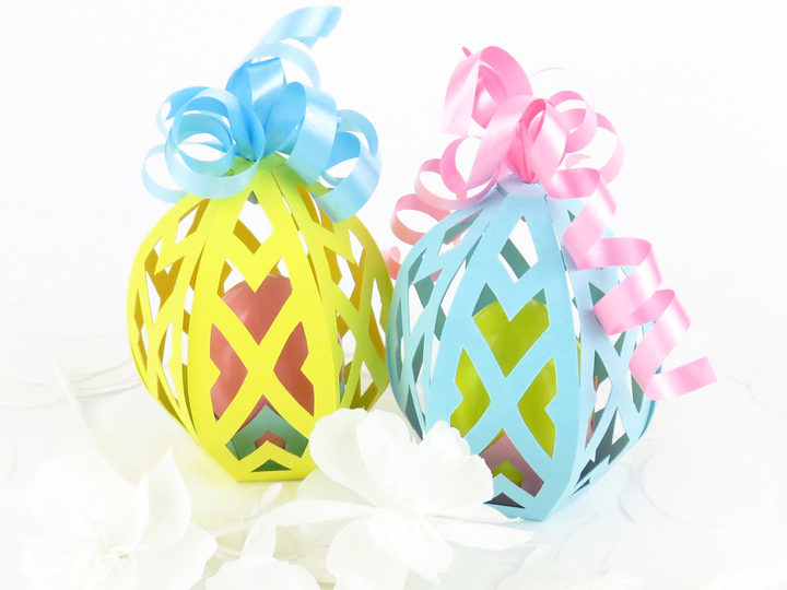 Dekorative Geschenkverpackung für ein Osterei – Bastelvorlagen und Anleitun