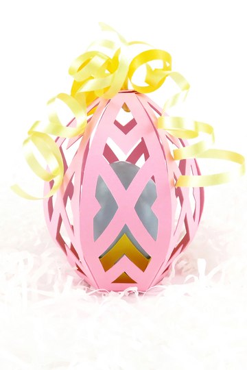 Dekorative Geschenkverpackung für ein Osterei – Bastelvorlagen und Anleitun