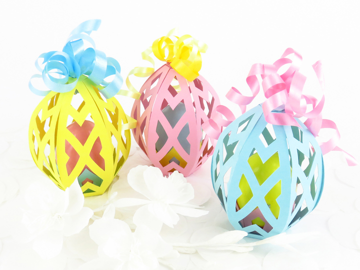 Dekorative Geschenkverpackung für ein Osterei – Bastelvorlagen und Anleitun