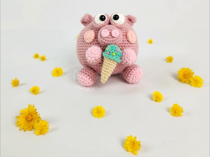 Crochet Pattern Amigurumi Pig "Ophelia"