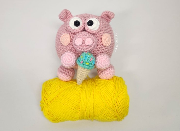 Crochet Pattern Amigurumi Pig "Ophelia"