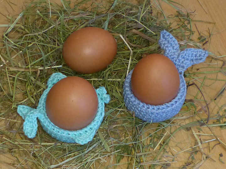 Häkelanleitung Eierbecher Fisch & Wal