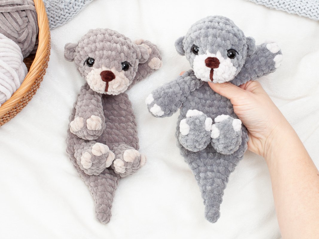 Otter Lovey Crochet Pattern PDF, No Sew Snuggler - Image 4