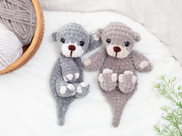 Otter Lovey Crochet Pattern PDF, No Sew Snuggler