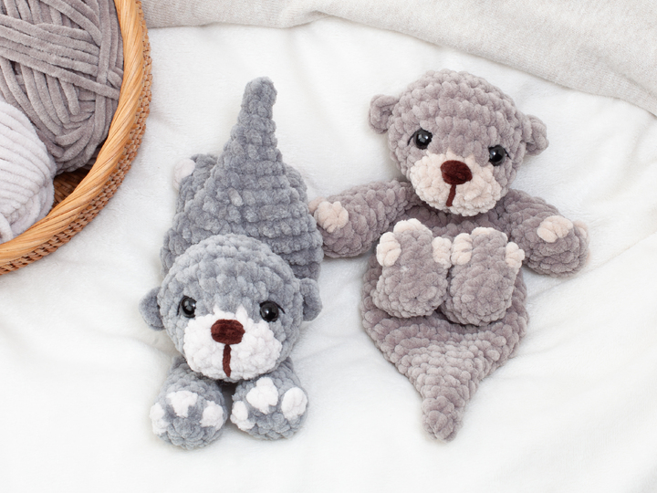 Otter Lovey Crochet Pattern PDF, No Sew Snuggler