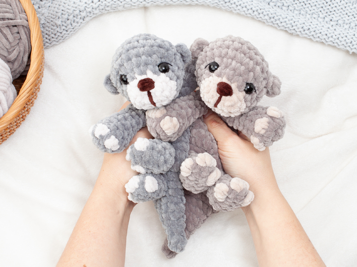 Otter Lovey Crochet Pattern PDF, No Sew Snuggler