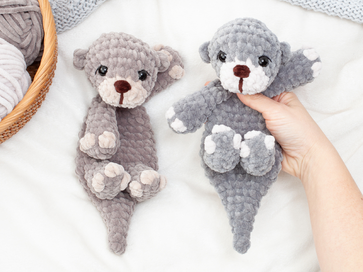 Otter Lovey Crochet Pattern PDF, No Sew Snuggler