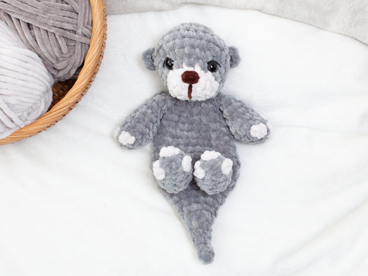 Otter Schnuffeltuch Häkelanleitung PDF – No Sew Amigurumi Schmusetuch