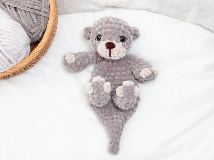 Otter Schnuffeltuch Häkelanleitung PDF – No Sew Amigurumi Schmusetuch