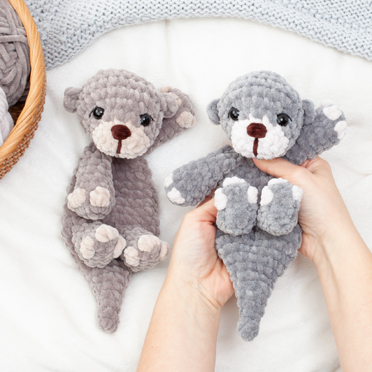 Otter Schnuffeltuch Häkelanleitung PDF – No Sew Amigurumi Schmusetuch