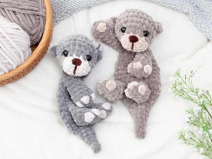 Otter Schnuffeltuch Häkelanleitung PDF – No Sew Amigurumi Schmusetuch