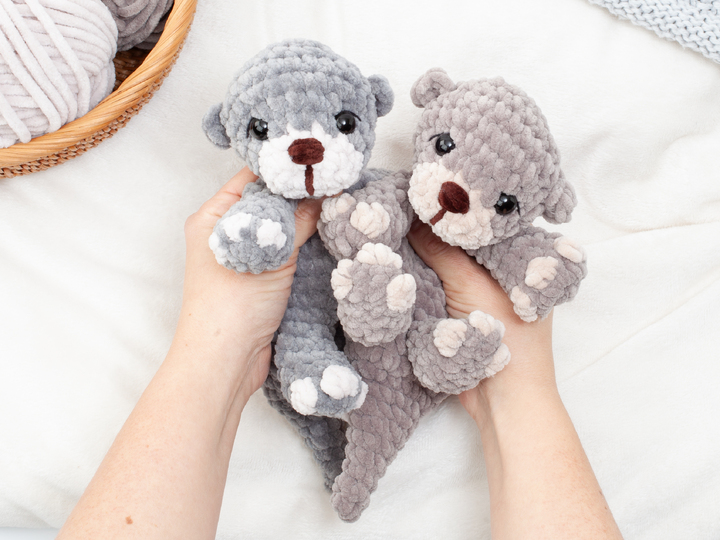 Otter Schnuffeltuch Häkelanleitung PDF – No Sew Amigurumi Schmusetuch