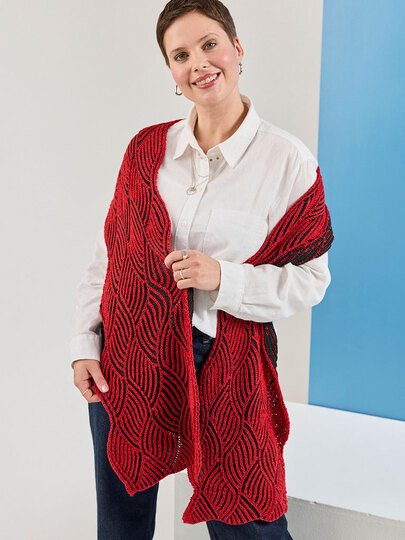 SCHAL GRETA, GESTRICKT