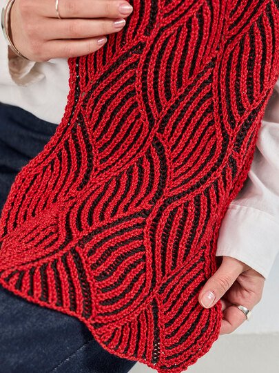 SCHAL GRETA, GESTRICKT