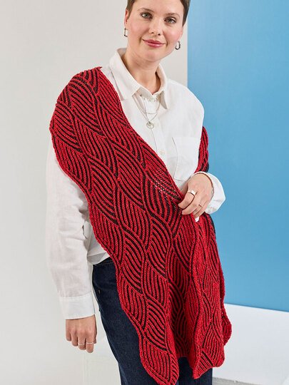 SCHAL GRETA, GESTRICKT