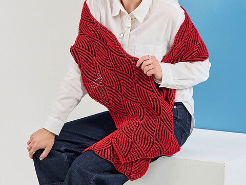 SCHAL GRETA, GESTRICKT