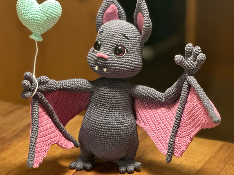 Flederbert - Bat Amigurumi Crochet Pattern with Wire Frame (PDF)
