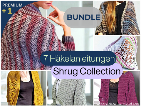 Häkelanleitung Bundle für Seelenwärmer / Häkelwesten | Shrug Collection