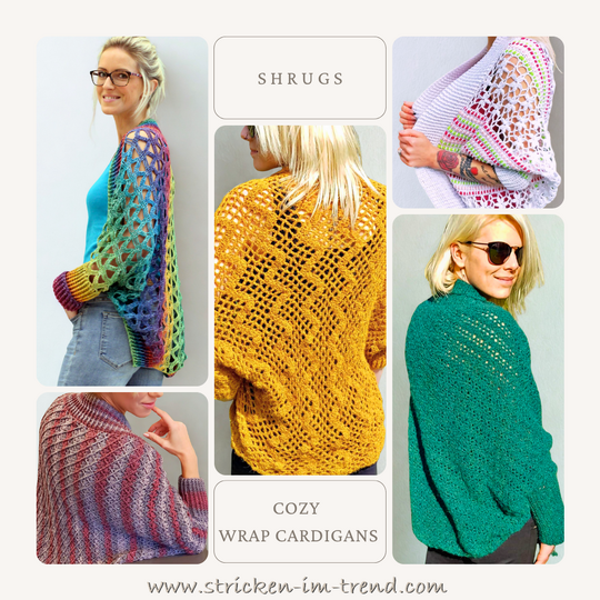Crochet Pattern Bundle for Shrugs / Crochet Vests | Shrug Collection