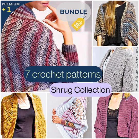 Crochet Pattern Bundle for Shrugs / Crochet Vests | Shrug Collection