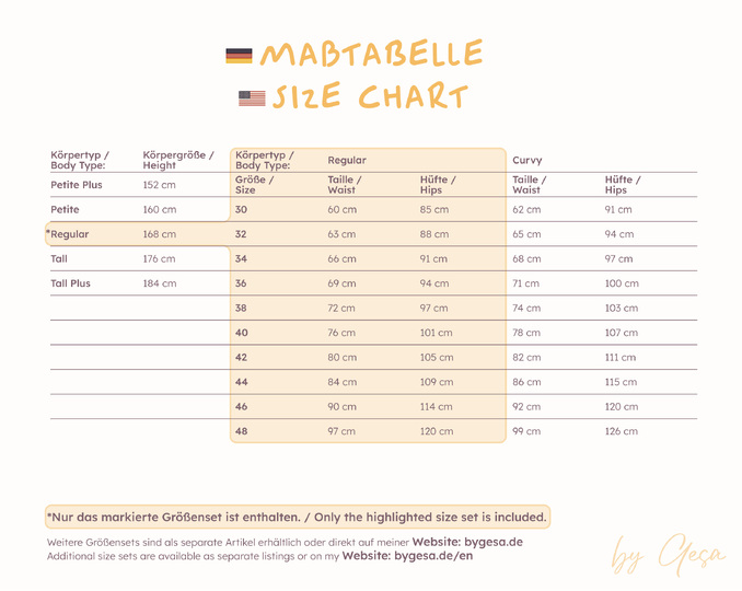 Flared pants – Regular 30–48