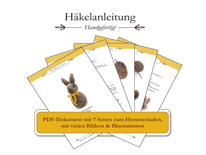 PDF Häkelanleitung: Niedlicher Osterhase Amigurumi – bebildert & leicht
