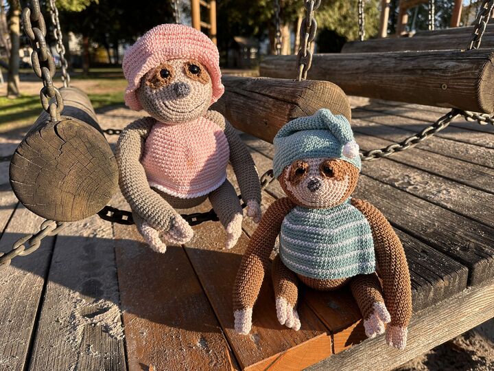 Häkelanleitung - Fausta & Faustus Faultier