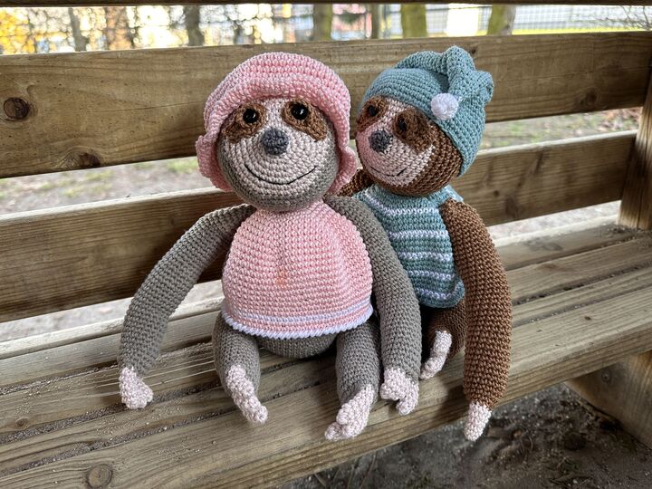 Häkelanleitung - Fausta & Faustus Faultier