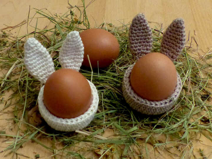 Häkelanleitung Eierbecher Hase