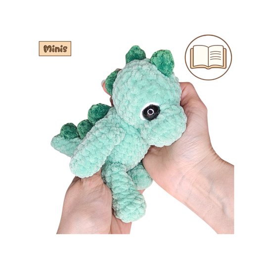 Den kleinen Dino häkeln – ausführliche Amigurumi Häkelanleitung (PDF)