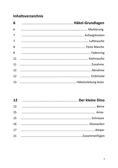 Den kleinen Dino häkeln – ausführliche Amigurumi Häkelanleitung (PDF)