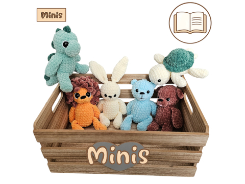 Mini Tiere häkeln – Amigurumi Bundle Häkelanleitung PDF Deutsch – 6 süße Ku