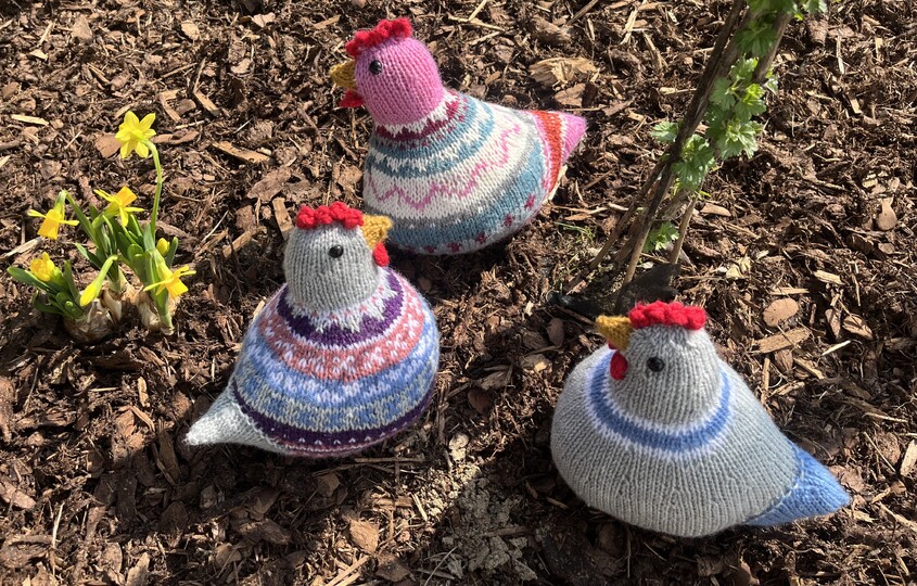 Osterhühner Georg und Friedrich * Strickanleitung